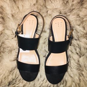 Zenia Two-Strap Flatform Espadrille